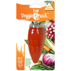 Veggie Patch Carrot To Gnaw Small Animal Wood Chew With Cage Attacher - One Size