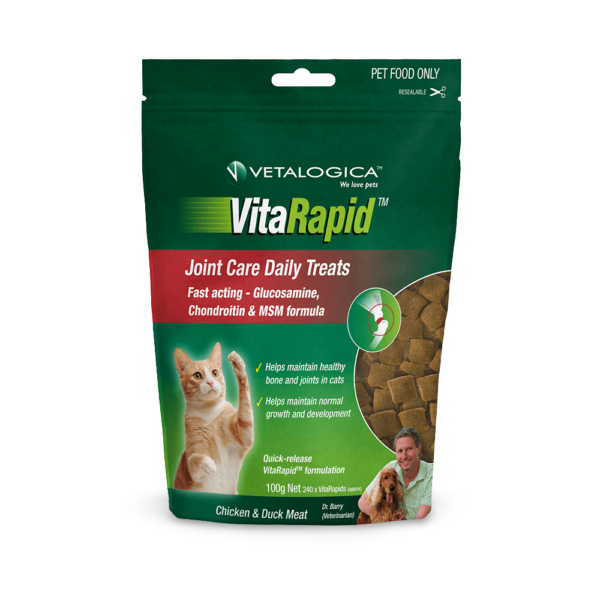 Vetalogica Vitarapid Cat Treats Joint Arthritis Cat Treats – 100g
