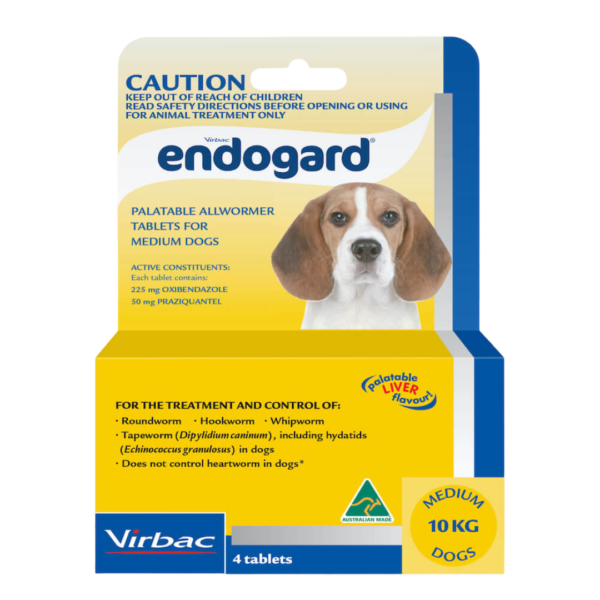 Endogard Allwormer Tablets For Medium Dogs – 4 Pack