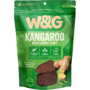 Wag Kangaroo And Ginger Jerky Dog Treats - 10 Piece