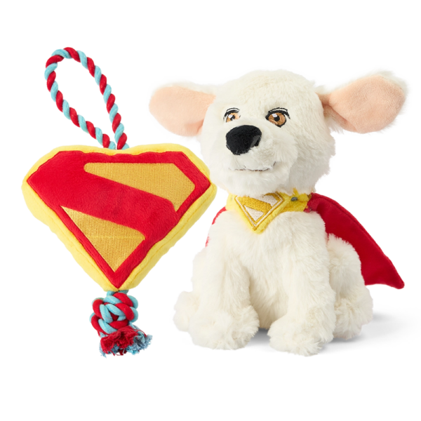 Warner Bros Superman 2025 Krypto the Superdog & Shield Plush Dog Toys – 2 Pack