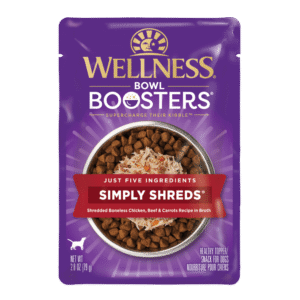 Wellness Bowl Boosters Chicken Beef & Carrot Adult Wet Dog Food Pouches - 12 x 79g