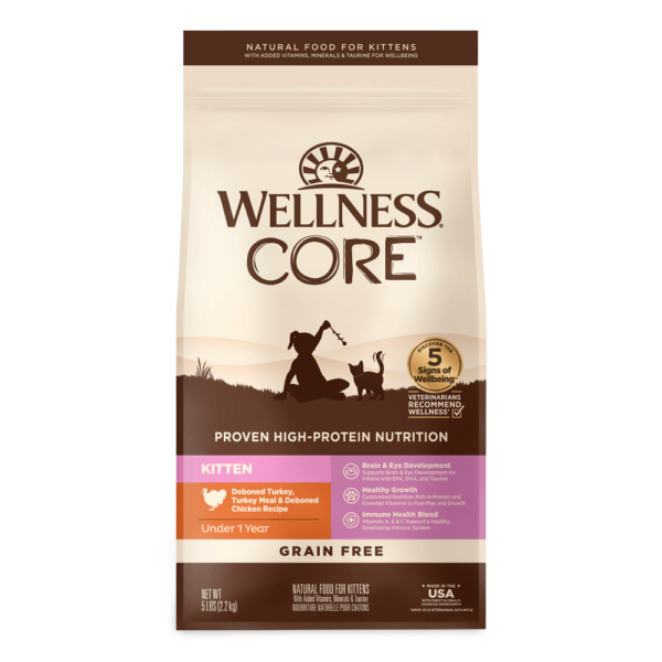 Wellness CORE Kitten Grain Free Turkey and Chicken Dry Cat Food