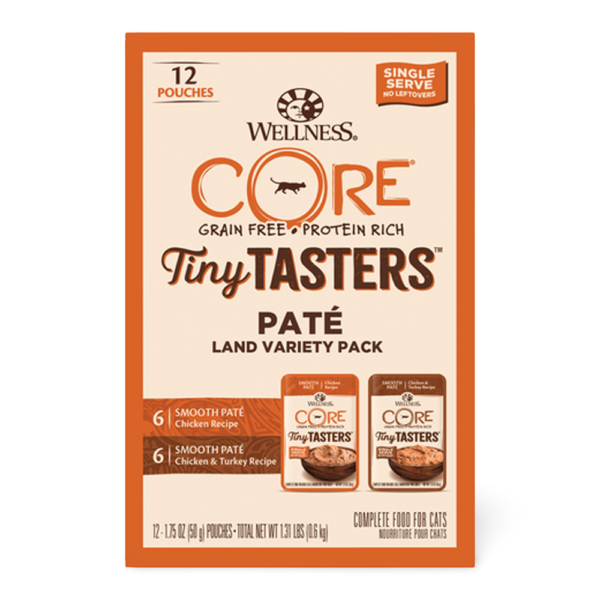 Wellness CORE Tiny Tasters Poultry Variety Pack Adult Wet Cat Food Pouch