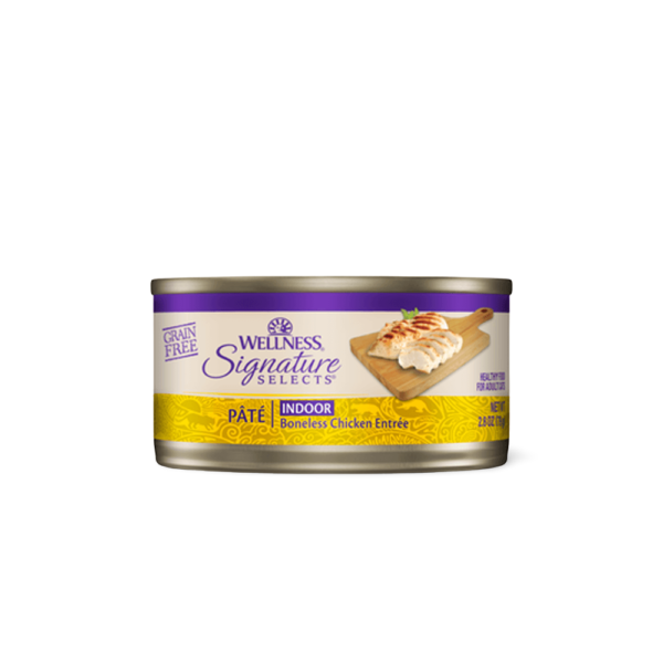 Wellness Signature Selects Indoor Chicken Adult Wet Cat Food Can – 12 x 79g