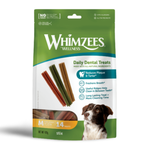 Whimzees Stix Medium Dental Dog Treats - 14 Chews