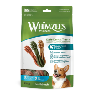 Whimzees Toothbrush Small Dental Dog Treats - 24 Chews