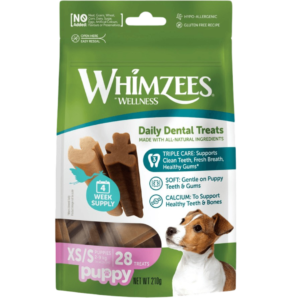 Whimzees XSmall/Small Puppy Dental Dog Treats - 28 Chews