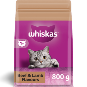 Whiskas 1 Plus Years Beef and Lamb Adult Dry Cat Food - 1.8kg