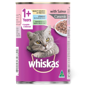 Whiskas 1 Plus Salmon Casserole Wet Cat Food - 24 x 400g