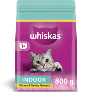 Whiskas Indoor 1 Plus Chicken and Turkey Dry Cat Food - 800g