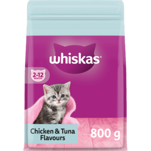 Whiskas Kitten Chicken and Tuna Dry Cat Food - 800g