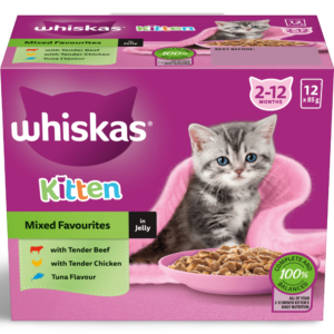 Whiskas Mixed Favourites in Jelly Wet Kitten Food Pouch - 12 x 85g