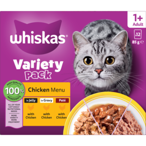 Whiskas Variety Pack Chicken Wet Cat Food - 12 x 85g