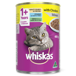Whiskas Wet Cat Food Adult 1 Plus Chicken Mince - 24 x 400g