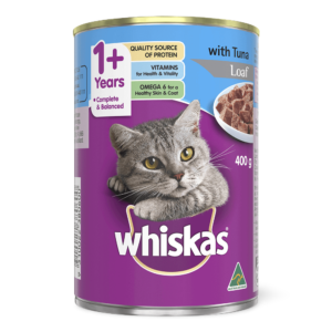 Whiskas Wet Cat Food Adult 1 Plus Tuna Loaf - 24 x 400g