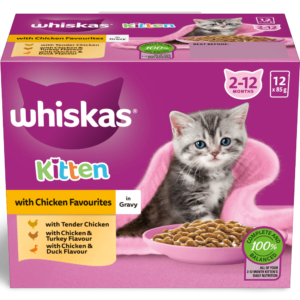Whiskas Kitten Chicken in Gravy Kitten Wet Cat Food Pouch - 12 x 85g