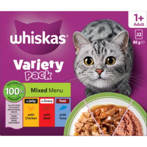 Whiskas Variety Pack Mixed Wet Cat Food - 12 x 85g