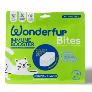 Wonderfur Bites Immune Booster Cat Probiotic Yogurt Freeze Dried Chews - 25 Chews