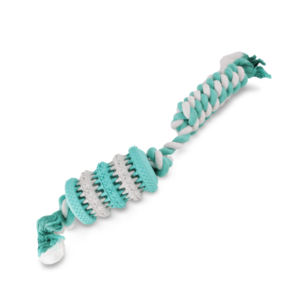 Yours Droolly Fresheeze Dental Twister Minty Rope Dog Toy – One Size