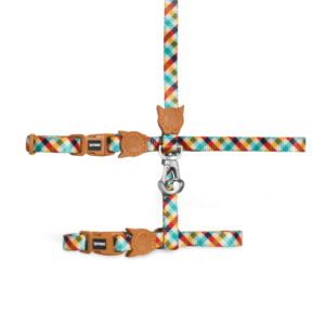 Zee Cat Cat Harness & Lead Set in Phantom Plaid - One Size