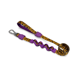 Zee Dog Ruff Bungee Dog Lead 2.0 in Honey Leopard - Large