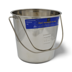 Zeez Stainless Steel Round Bucket Pail - 12.3L