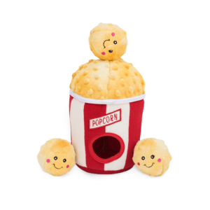 Zippypaws Burrow Popcorn Bucket Interactive Soft Dog Toy - One Size