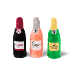 Zippypaws Happy Hour Crusherz Wine Dog Toy - 3 Pack